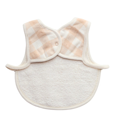 Undyed organic cotton fitted bib 2 pack