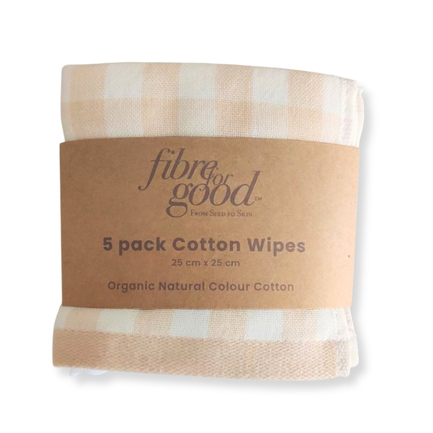 Organic Cotton Reusable Patterned Baby Wipes (5-Pack)