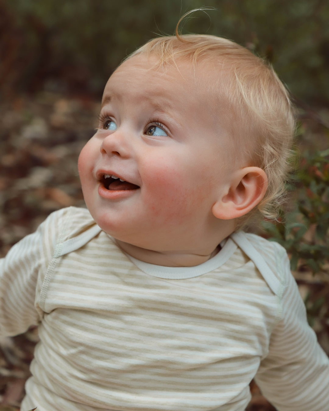 Organic Cotton Stripe Jersey Bodysuit
