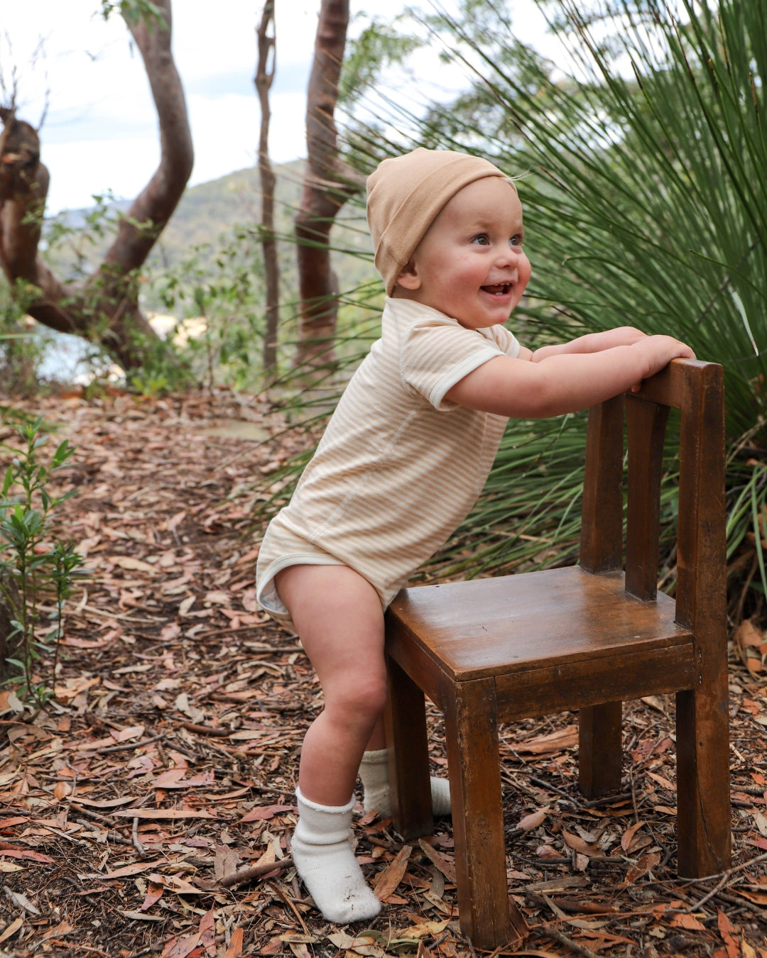 Organic Cotton Stripe Jersey Bodysuit