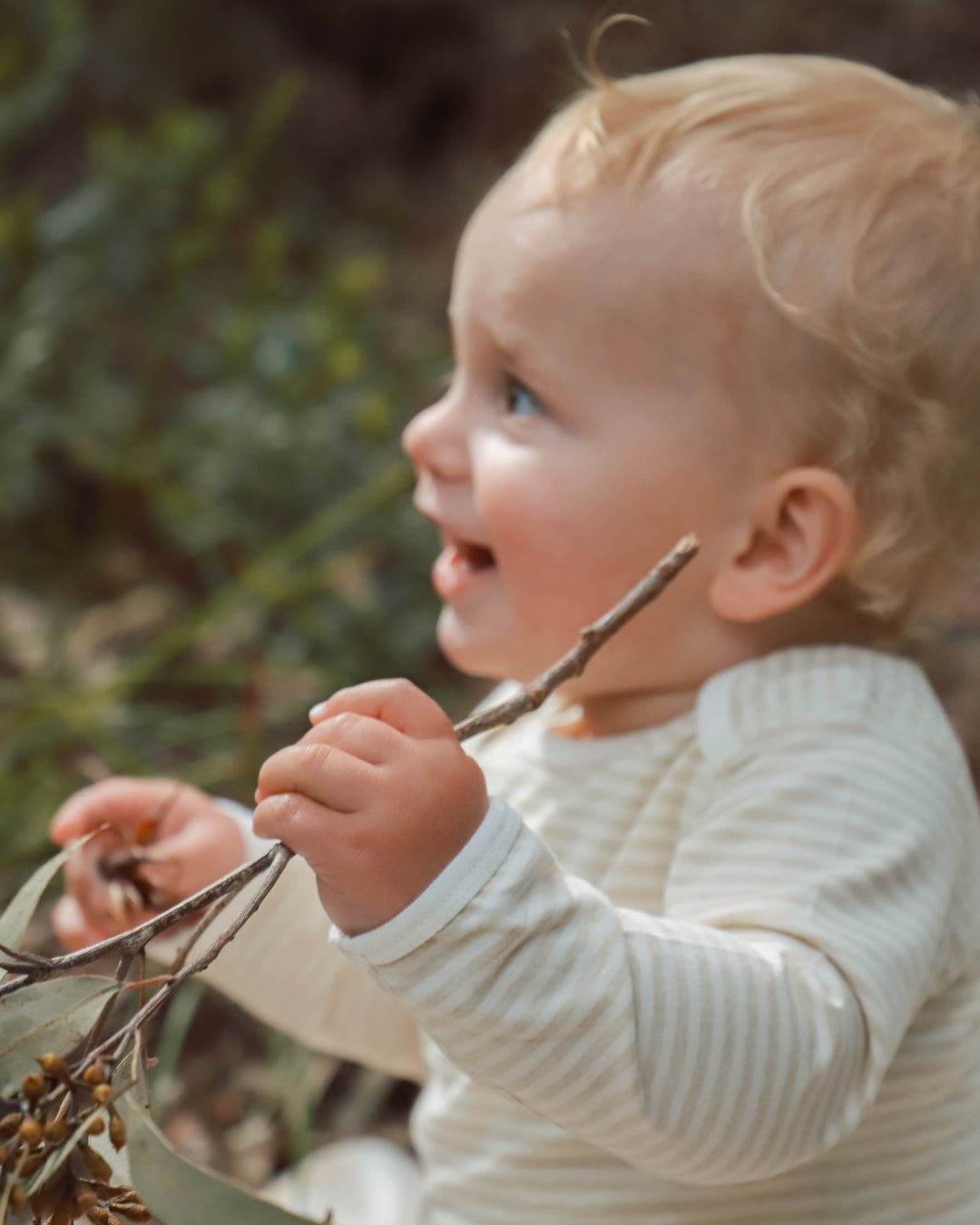 Organic Cotton Stripe Jersey Bodysuit