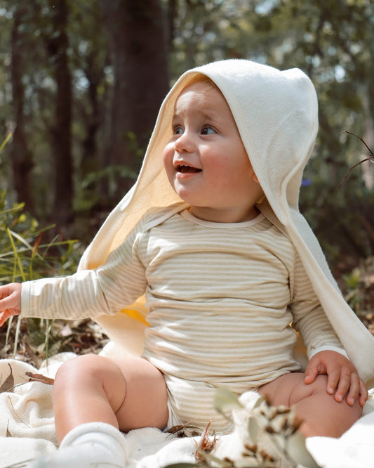 Baby With Hooded organic cotton towel