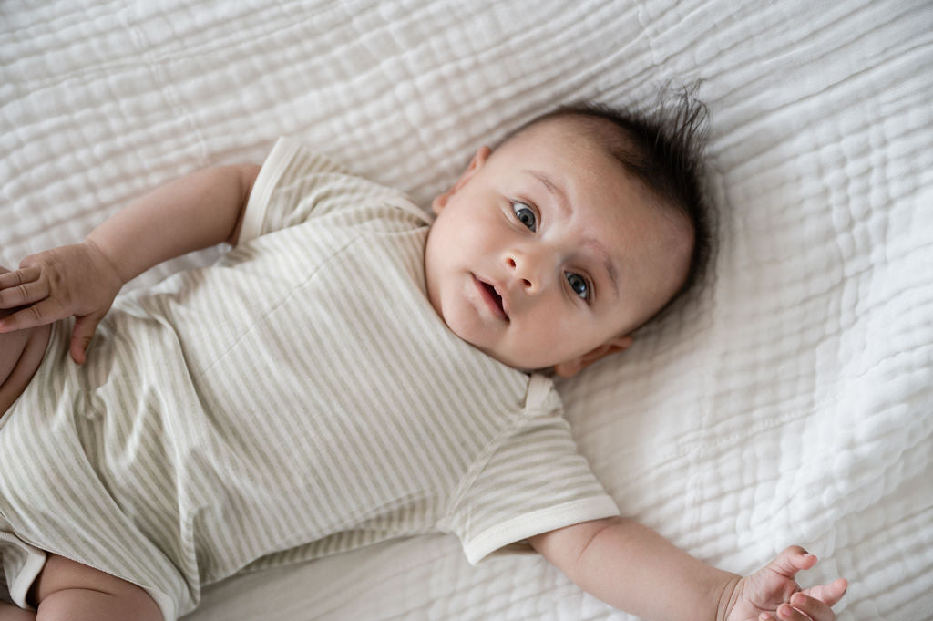 Organic Cotton Stripe Jersey Bodysuit