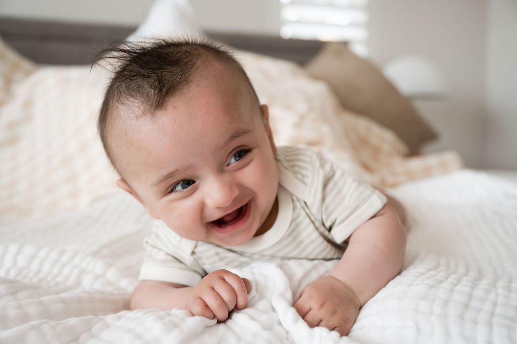 Organic Cotton Stripe Jersey Bodysuit