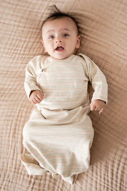 Undyed organic cotton knotted sleeping bag