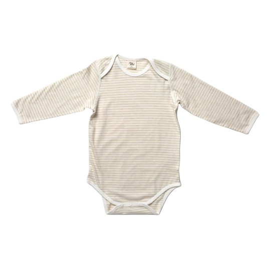 Organic Cotton Long Sleeve Bodysuit stripe
