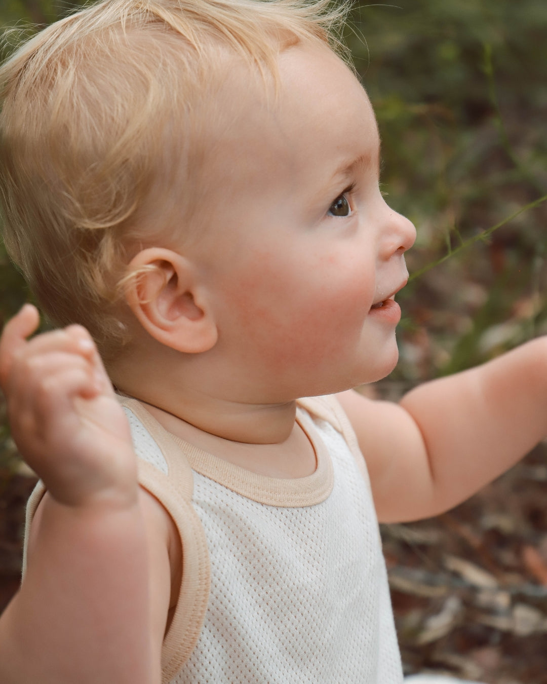 Organic Mesh mesh sleeveless bodysuit - Details