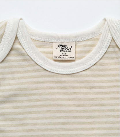 Undyed Organic cotton Stripe Jersey Bodysuit