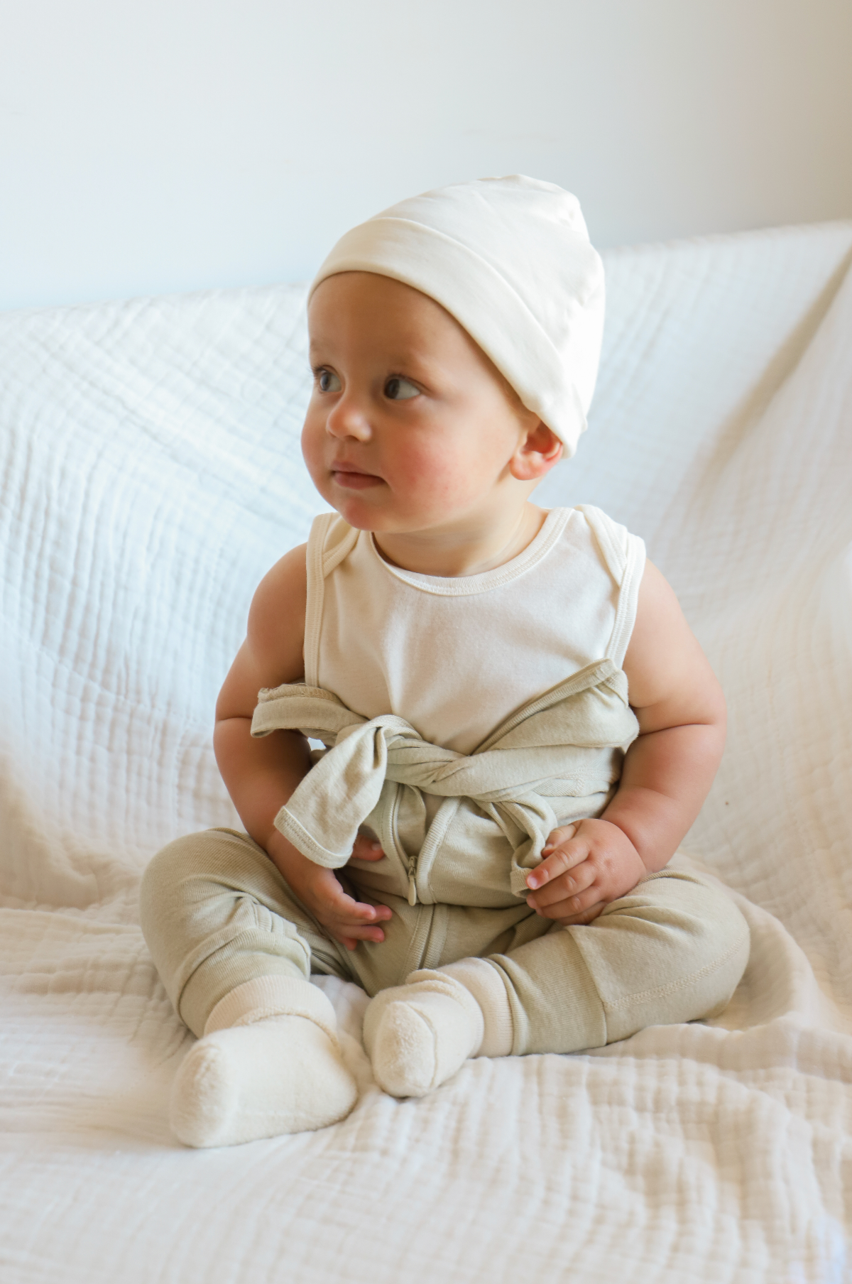 Organic Cotton Zip Baby Romper