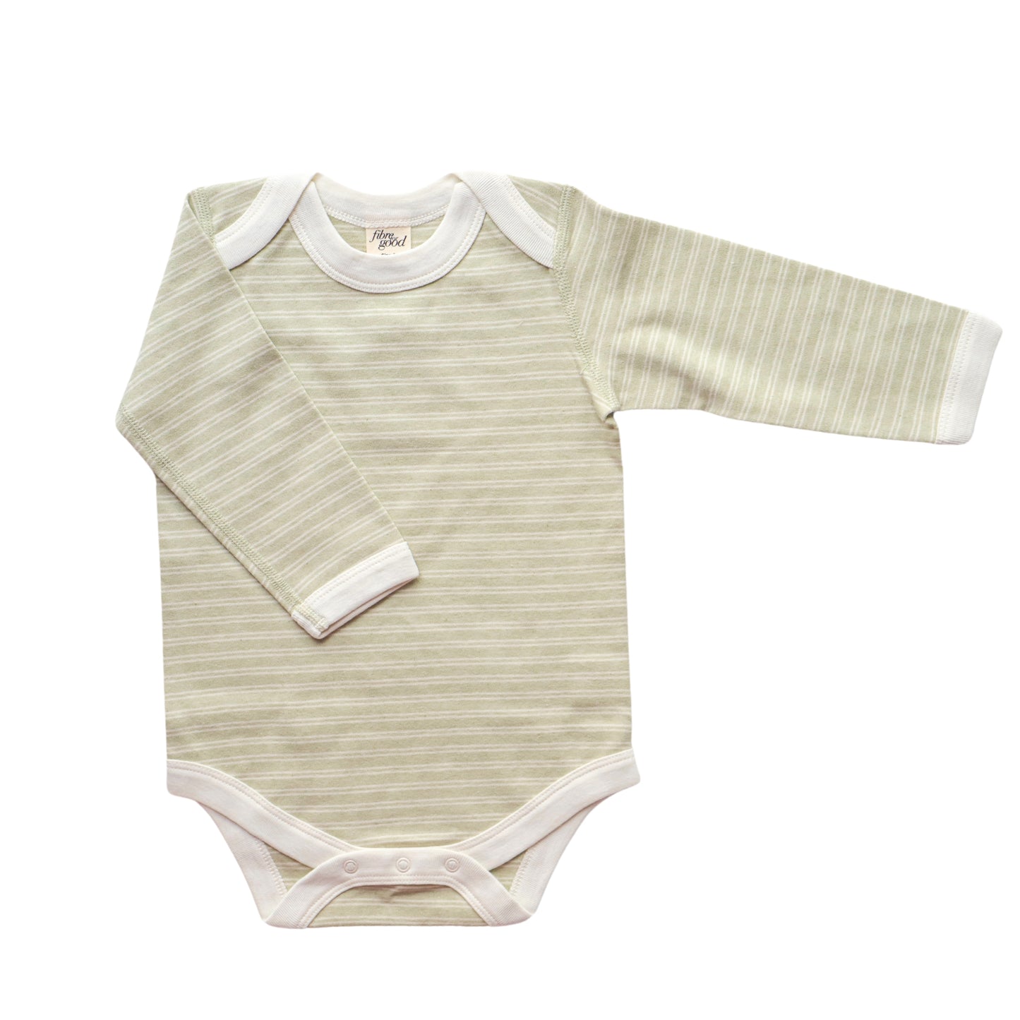 Undyed organic cotton double stripe Bodysuit