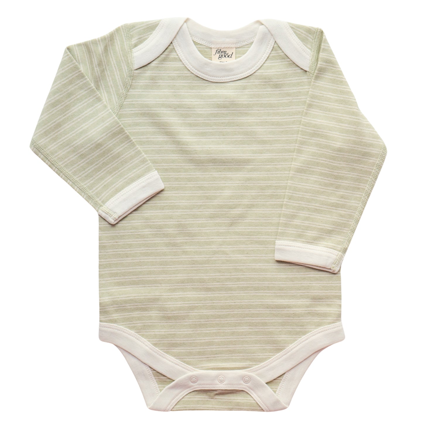 Undyed organic cotton double stripe Bodysuit