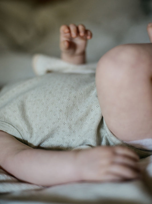 Organic Pointelle Sleeveless Baby Bodysuit