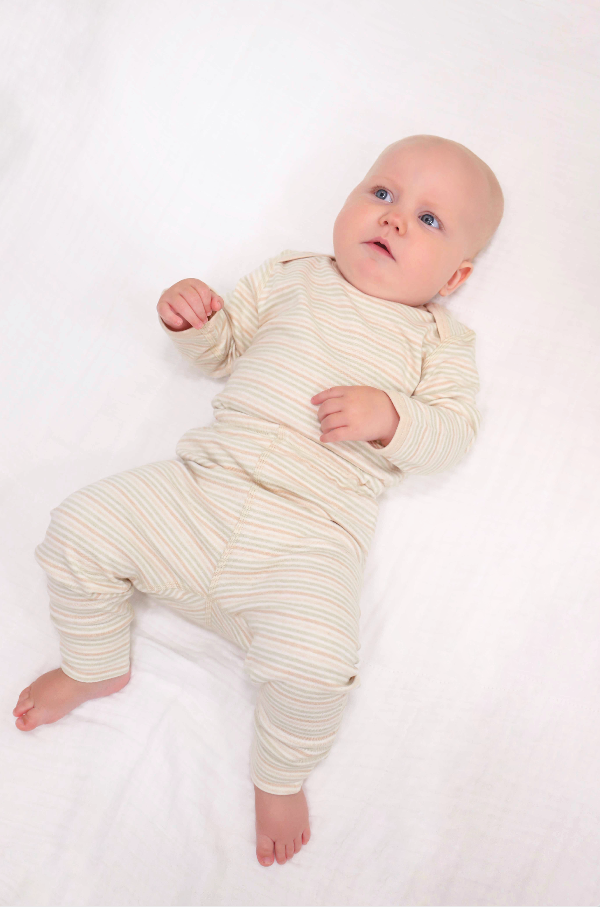 Organic Cotton Multi-Striped Baby Pants