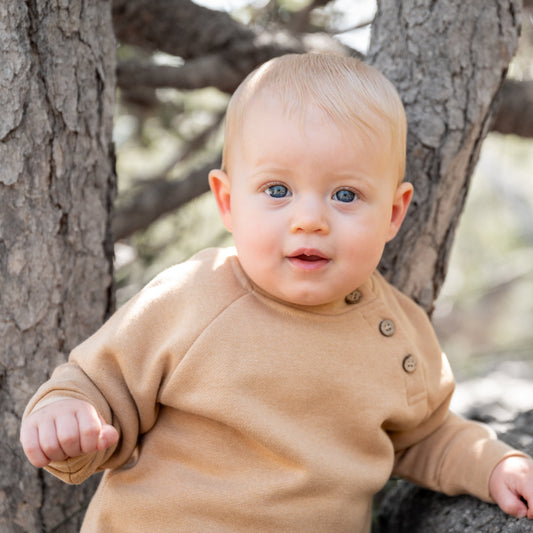organic brushed fleece top undyed