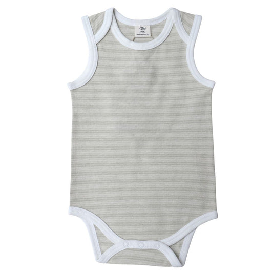 Organic Cotton Sleeveless Stripe Bodysuit