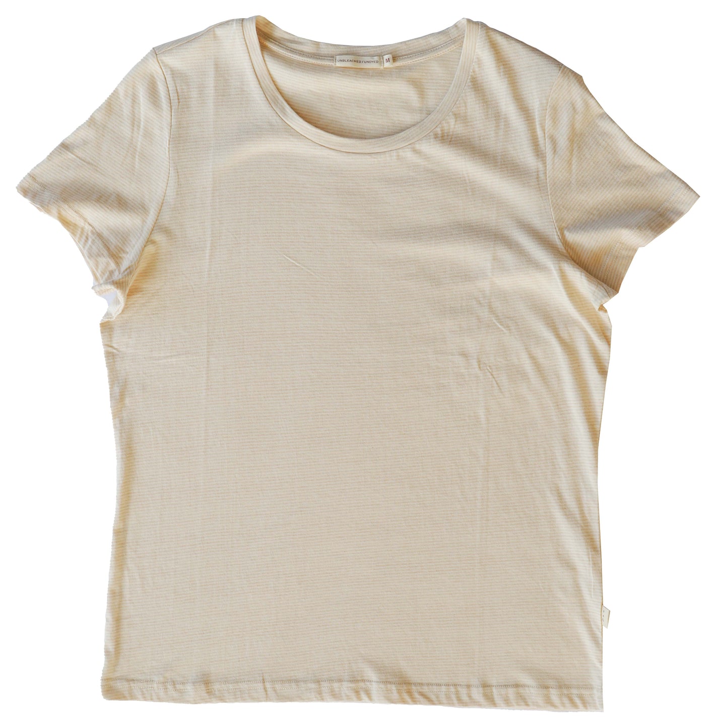 Ladies Stripe Crewneck Tee , Brown/Nat stripes