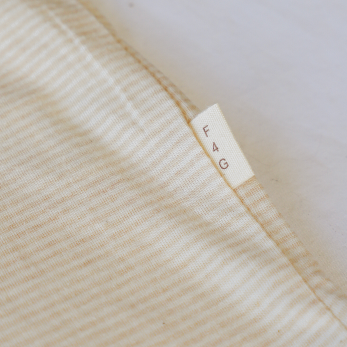 Brown/Nat Jersey Stripes with side pip