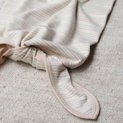 Undyed organic cotton knotted sleeping bag