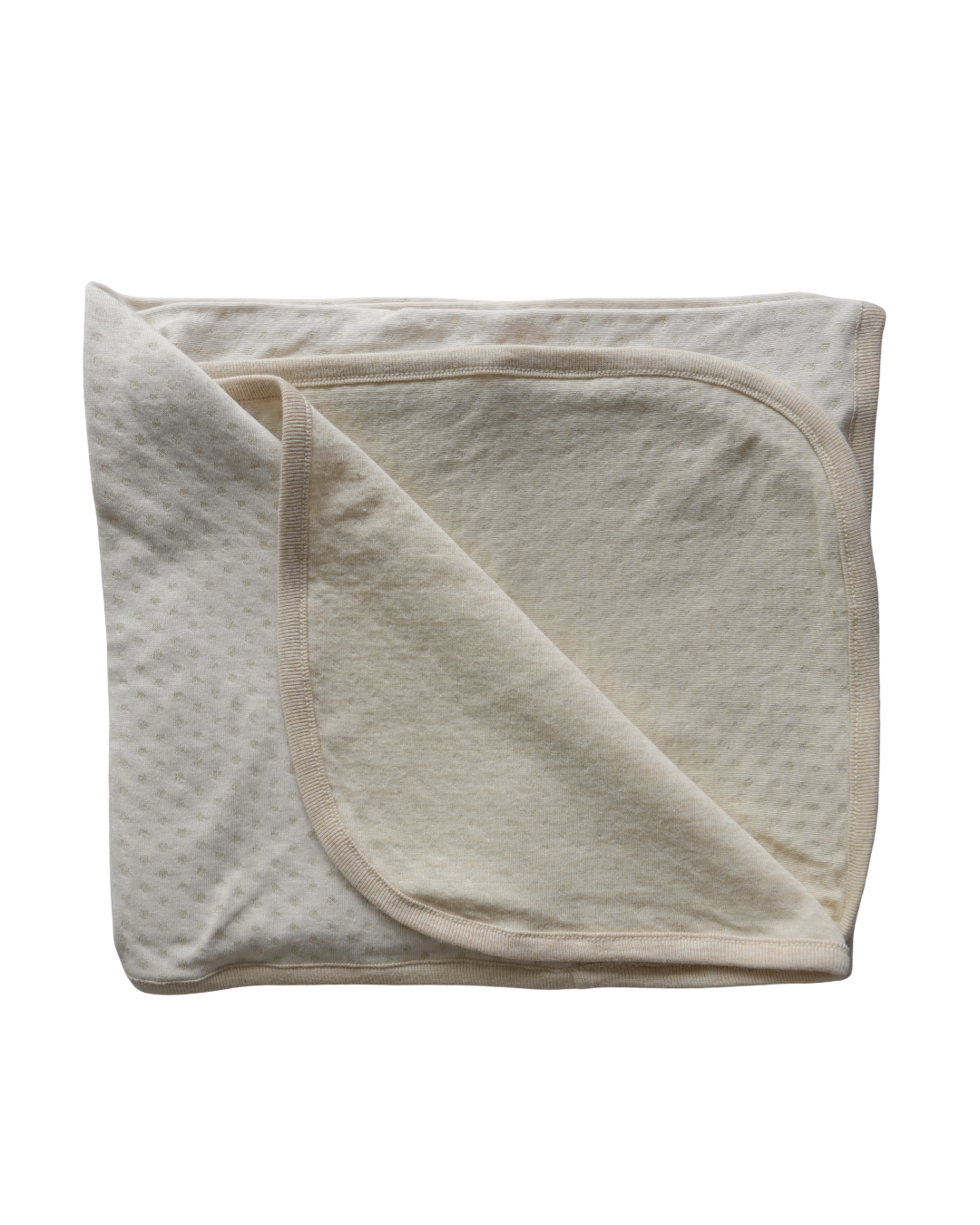 Organic knit swaddle  & receiving blanket undyed