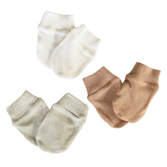3 pack newborn  Mitten - three natural colours 