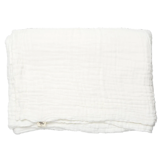 6-layer voile, size 180cm x 135cm, Natural white
