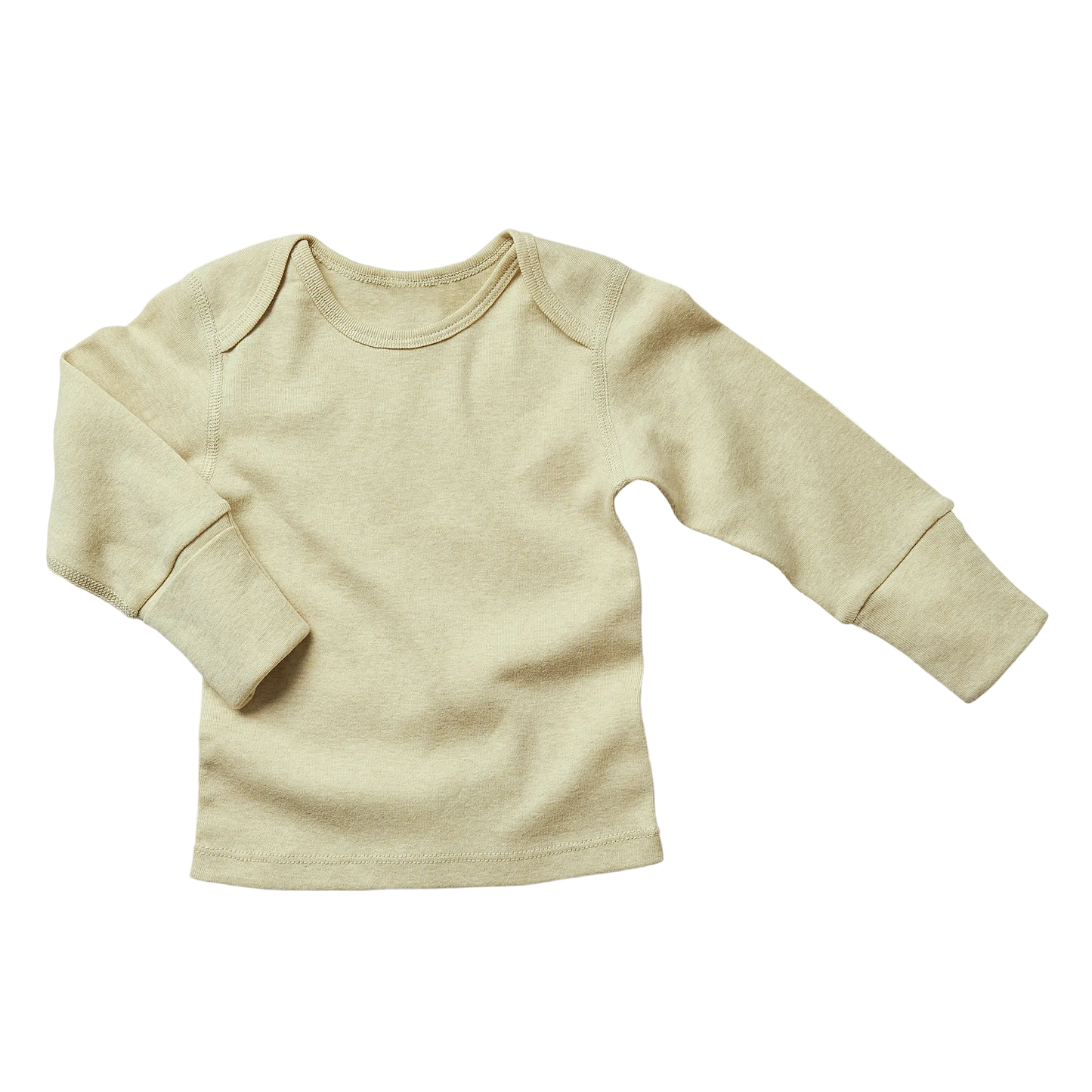 sage green organic natural colour cotton  sweatshirt on a white background