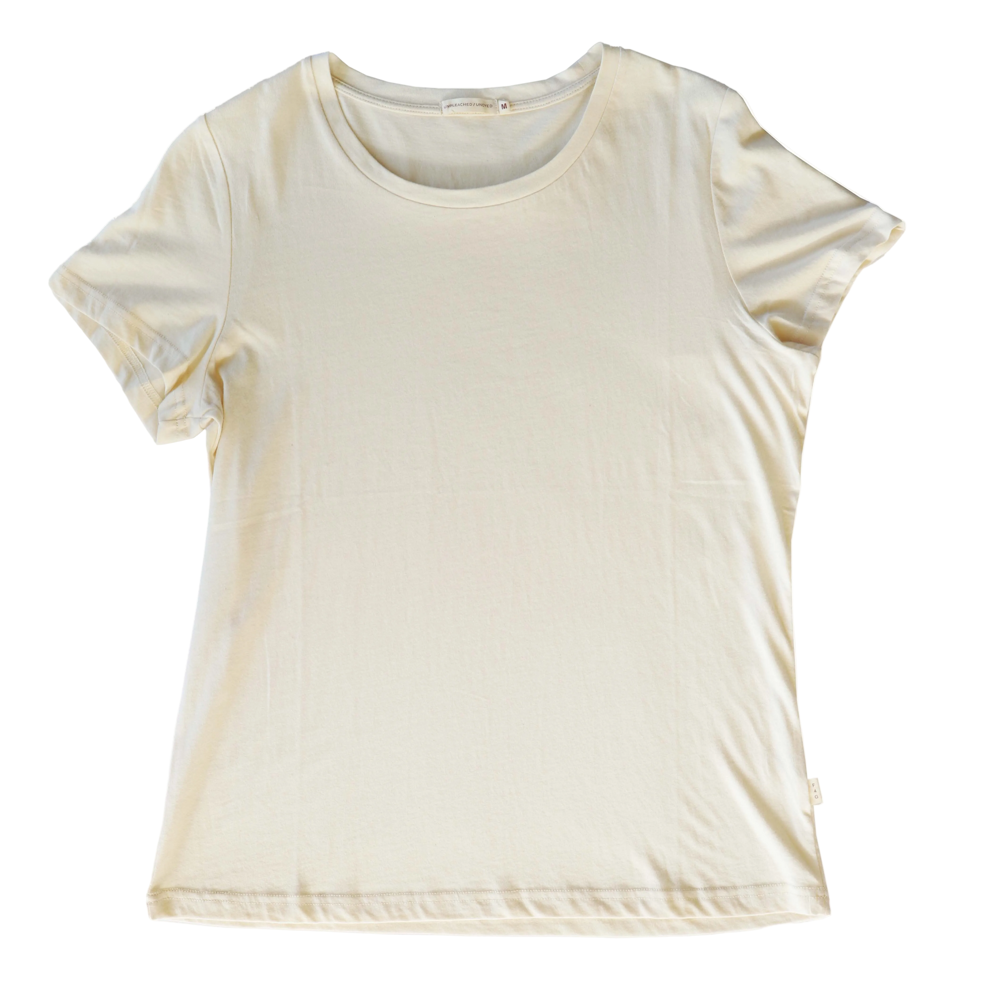 Organic undyed  cotton ladies tee 