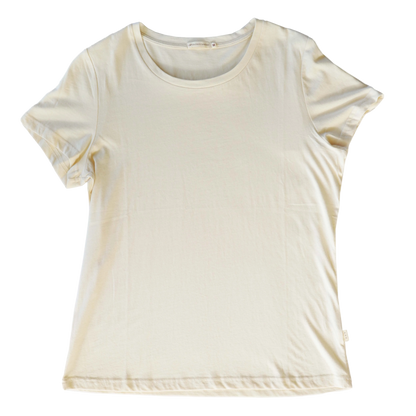 Organic undyed  cotton ladies tee 