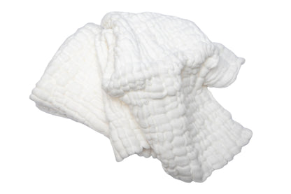 Muslin reusable Wipes - White 