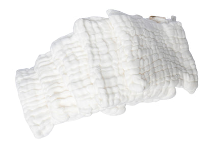 A set of organic cotton muslin  reusable baby wipes -detail 