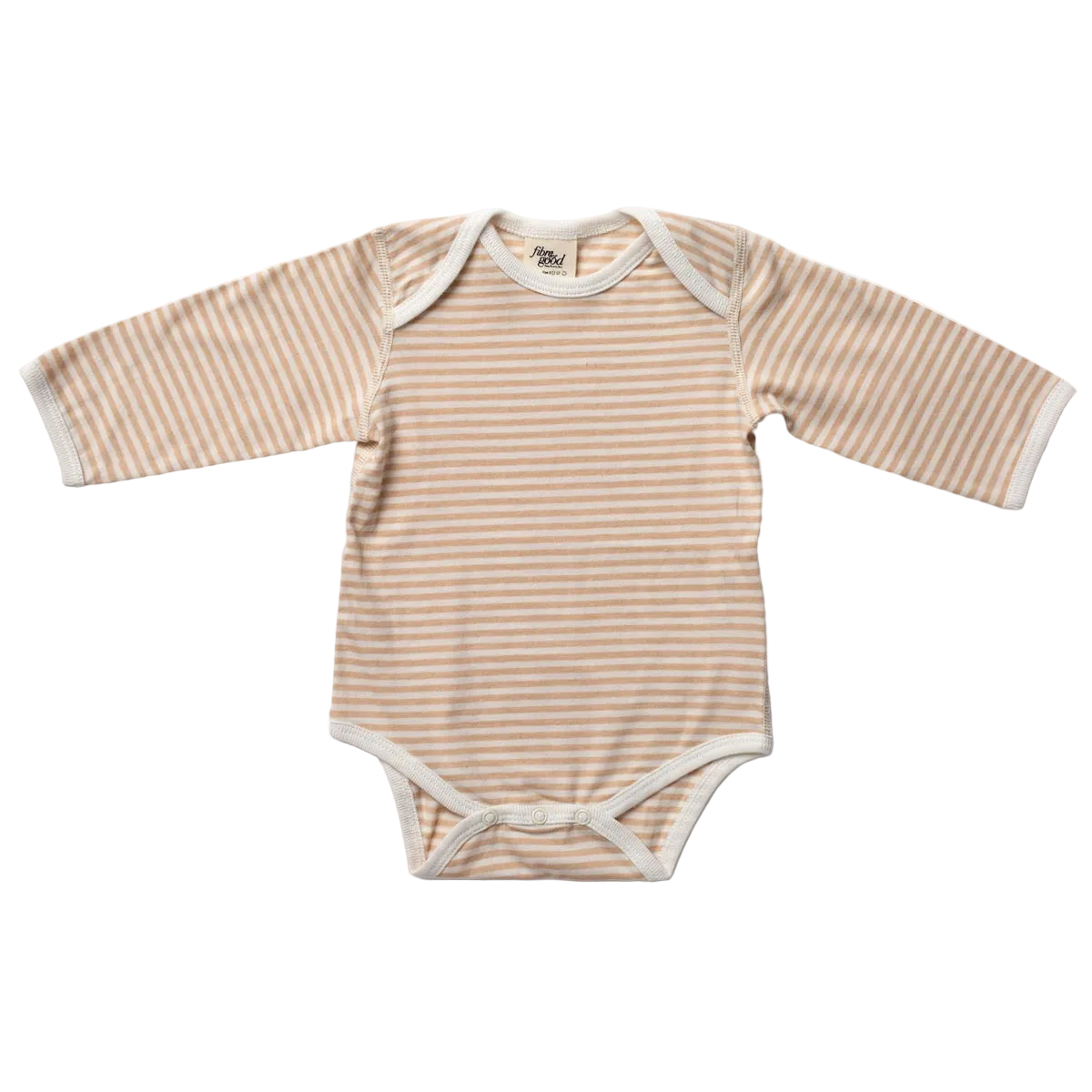 Baby Long Sleeve Body Suit, Brown Stripes