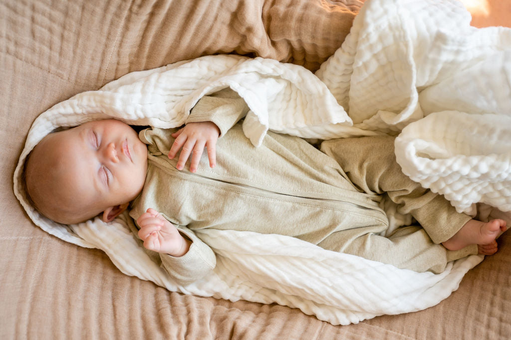 Organic Natural colour cotton Romper - undyed 