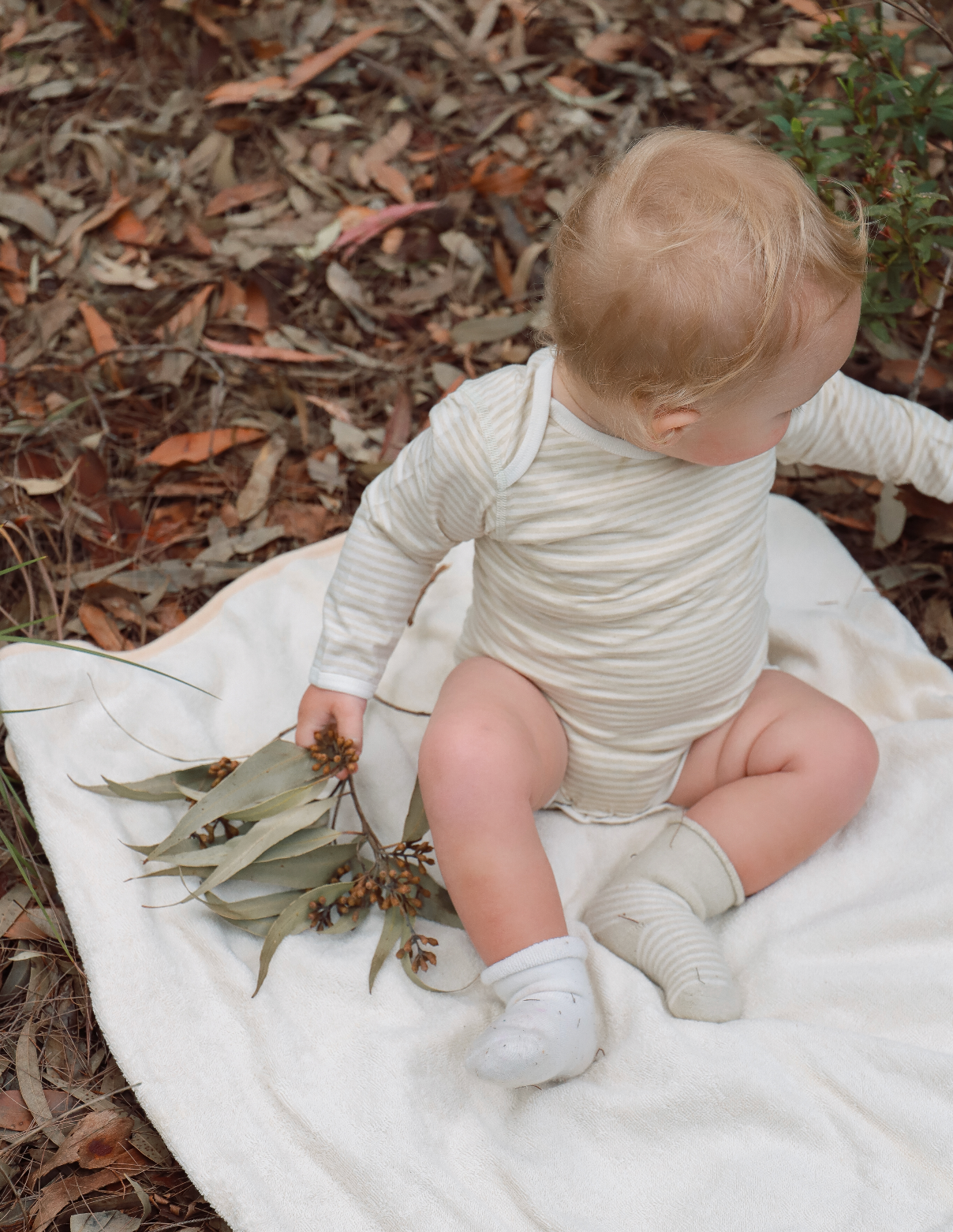 Organic cotton Long Sleeve Bodysuit - Bush 