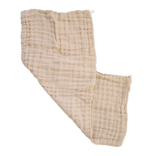  organic cotton muslin burp cloth - Brown undyed natural colour