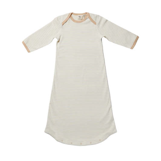 Organic multi stripe sleeping bag , snap closure 