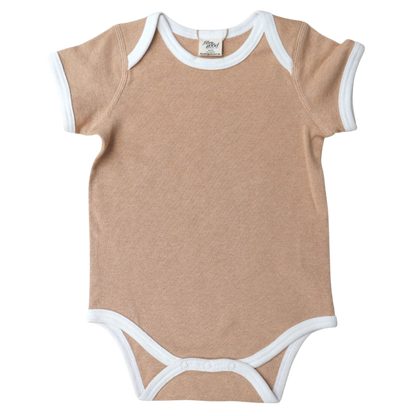 Organic cotton  short sleeve bodysuit - Undyed 