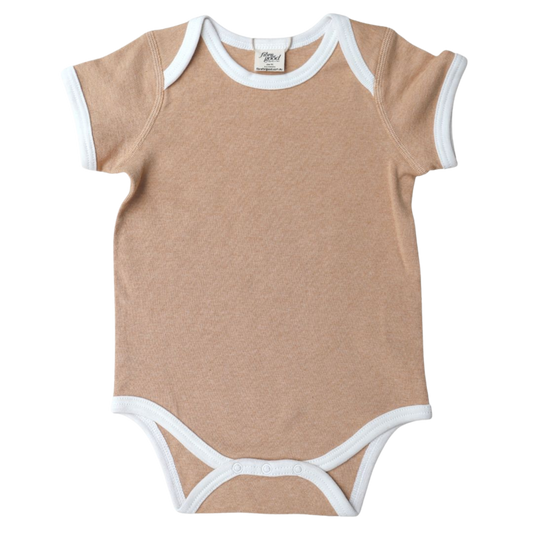 Organic cotton  short sleeve bodysuit - Undyed 
