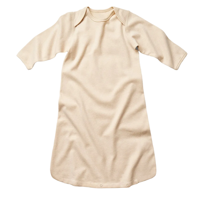 Plain Organic cotton interlock sleeping bag - Wheat 