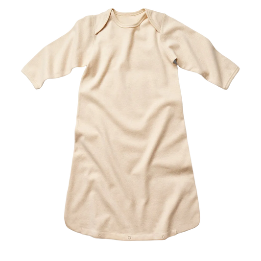 Plain Organic cotton interlock sleeping bag - Wheat 