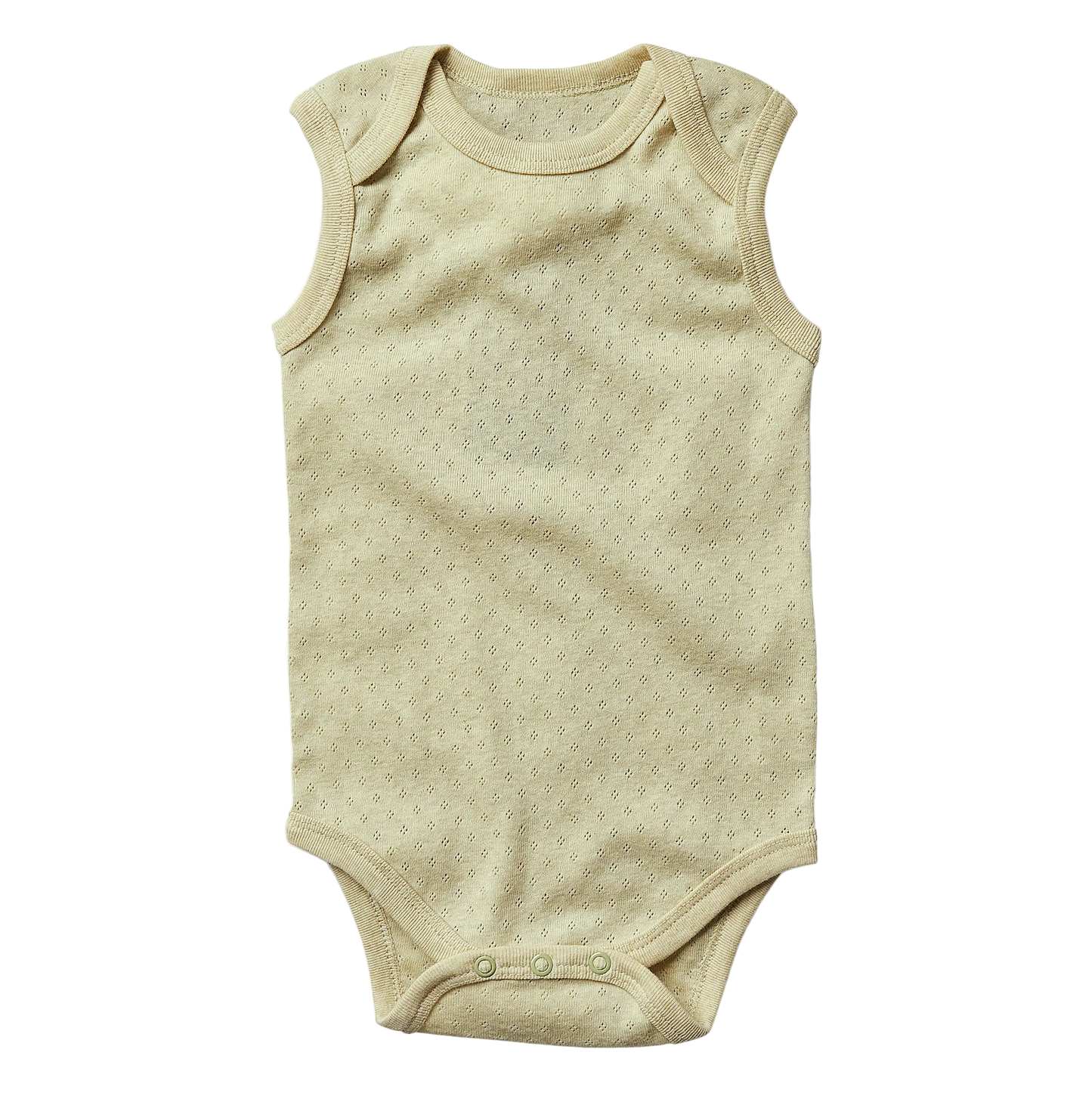 Baby Sleeveless Bodysuit, Sage pointelle 