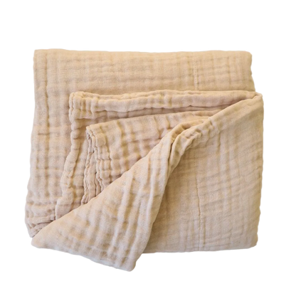 brown muslin blanket soft baby swaddle