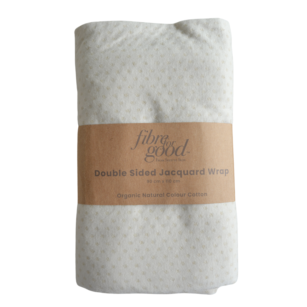 Organic knit swaddle  & receiving blanket undyed