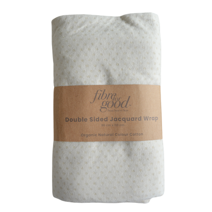 Organic knit swaddle  & receiving blanket undyed