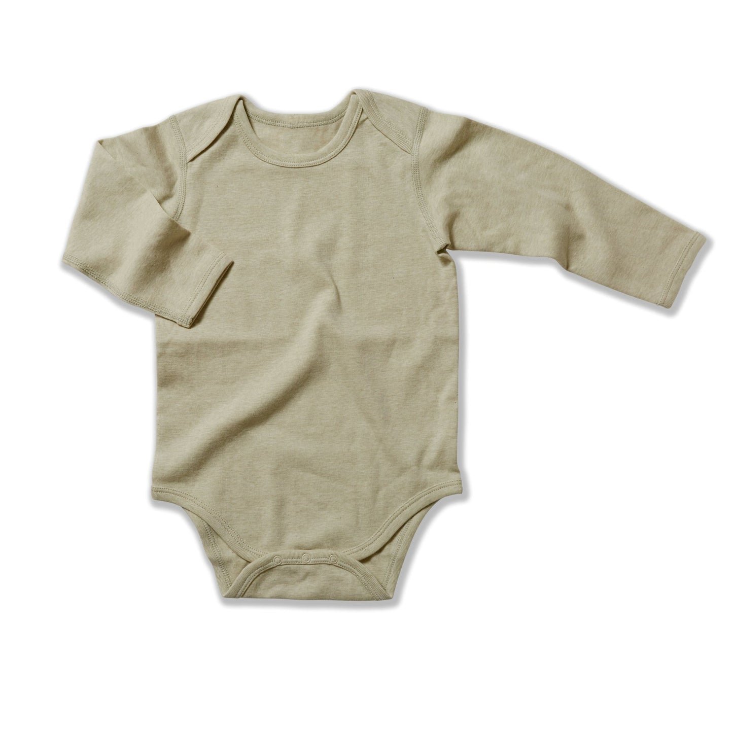 Baby long sleeve bodysuit, sage colour