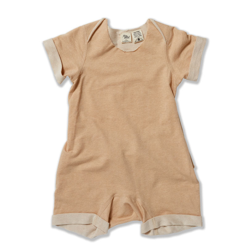 Baby Short Sleeve Rompeezi, Wheat colour