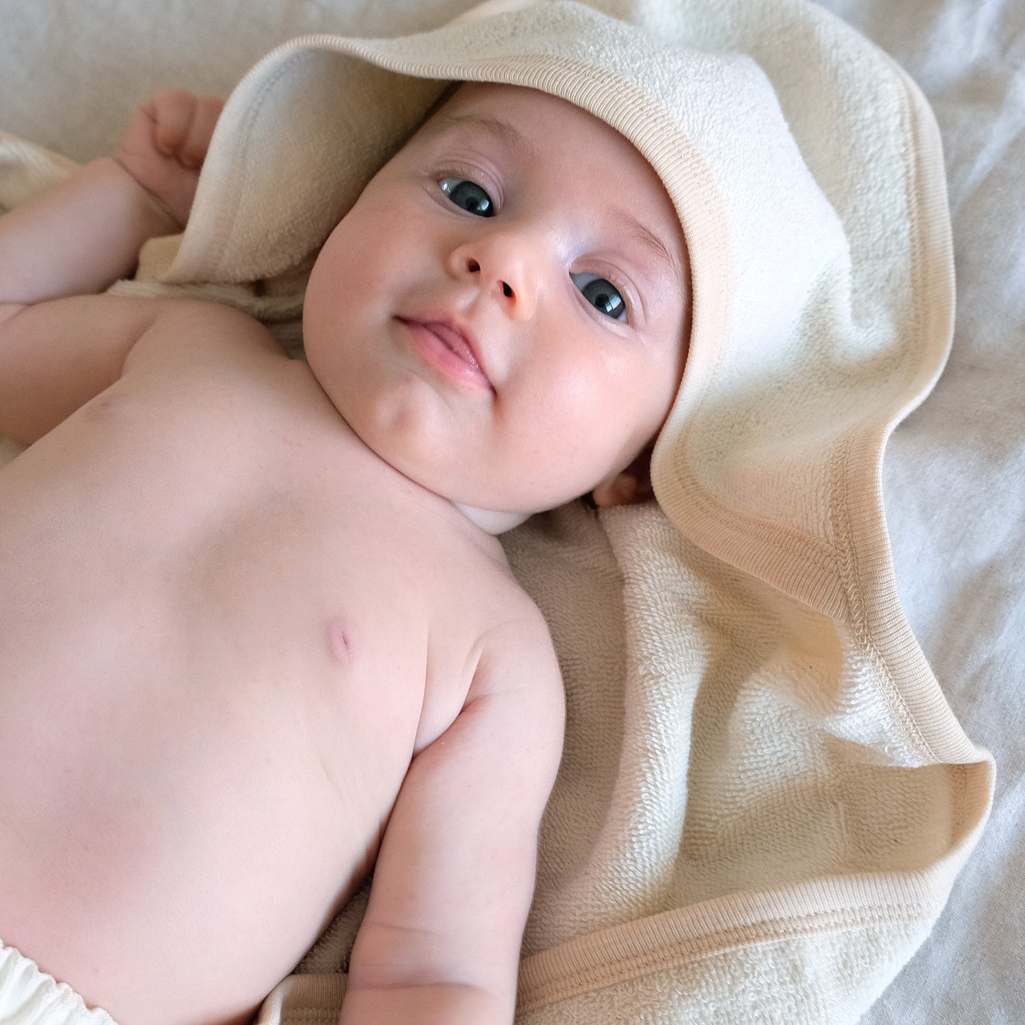 Baby in Hooded Bath towel