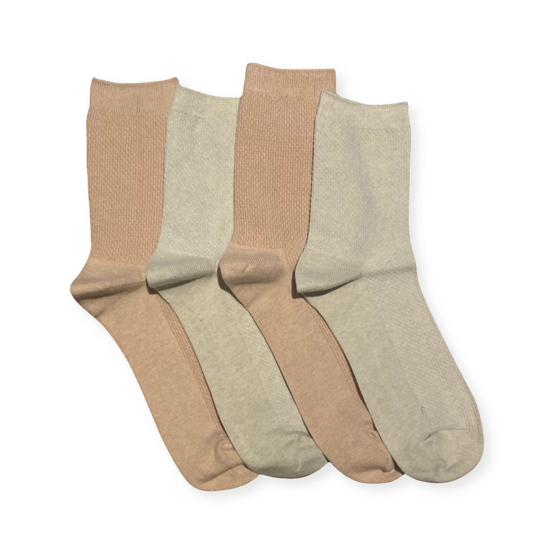 2 pack plain socks-Sage & Brown