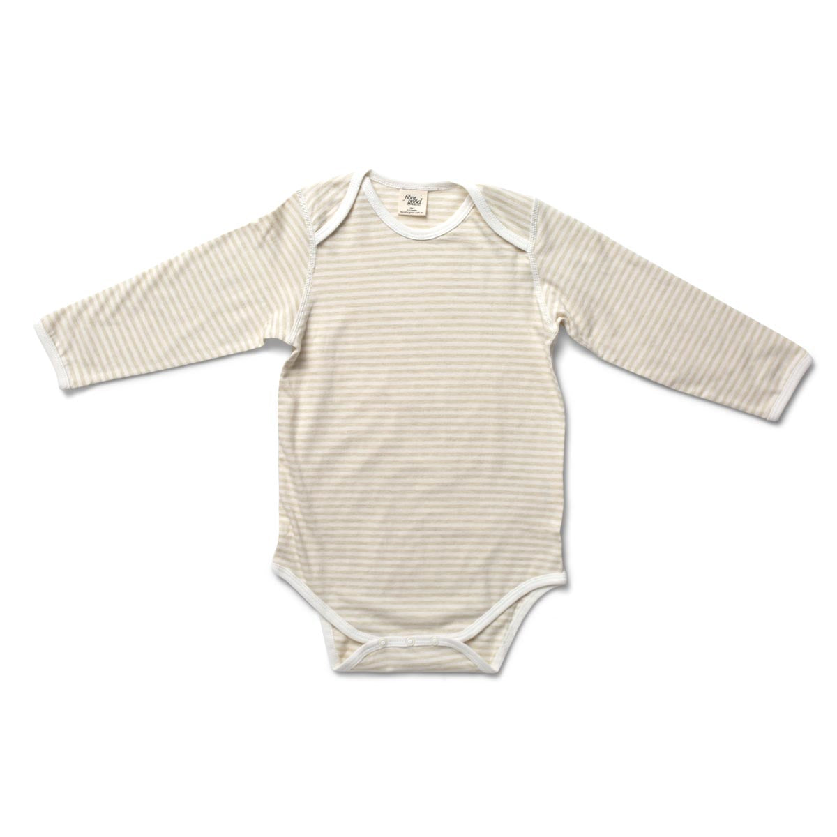 Baby Long Sleeve Body Suit, Sage Nat Stripes