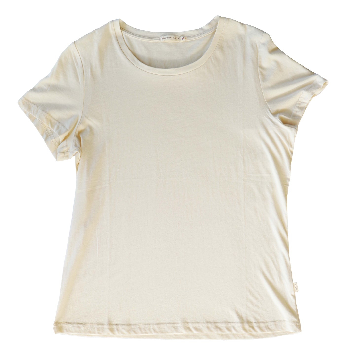 Organic undyed  cotton ladies tee 
