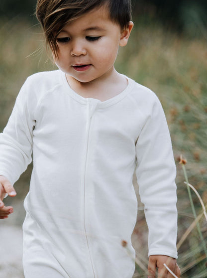 Baby in Romper , natural white